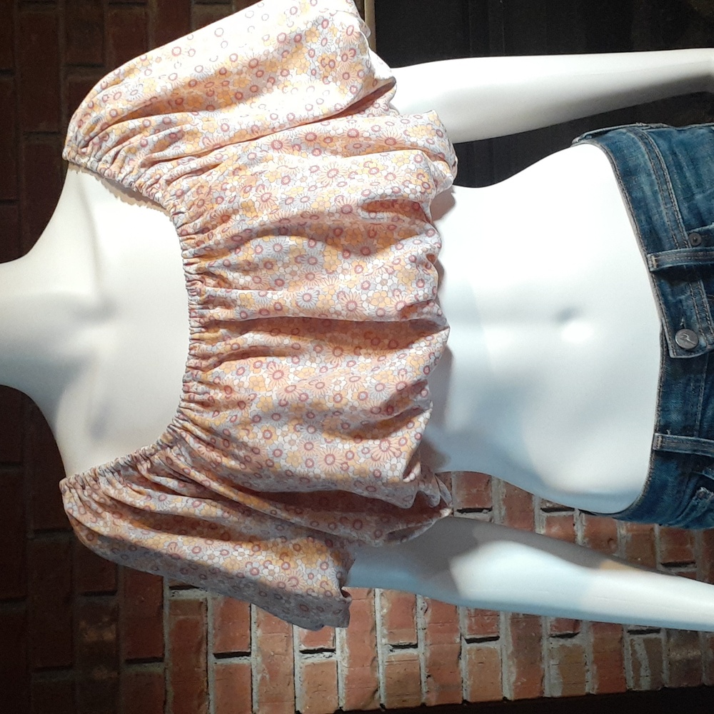 Zara Floral Off Shoulder Top